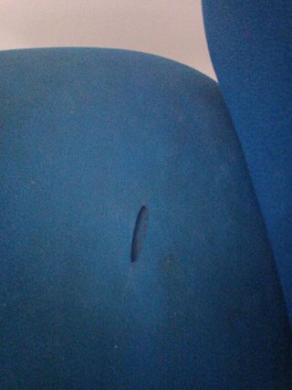 Silla oficina azul tela