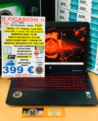 Portátil Gaming Ips Hp 16Gb hdd 1TERA Ram W11