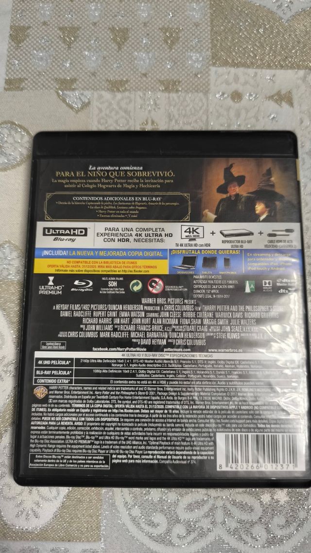 Harry Potter y la Piedra Filosofal 4K UHD Blu-ray