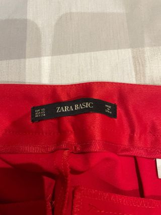 Traje smoking Zara Basic rojo - Talla S