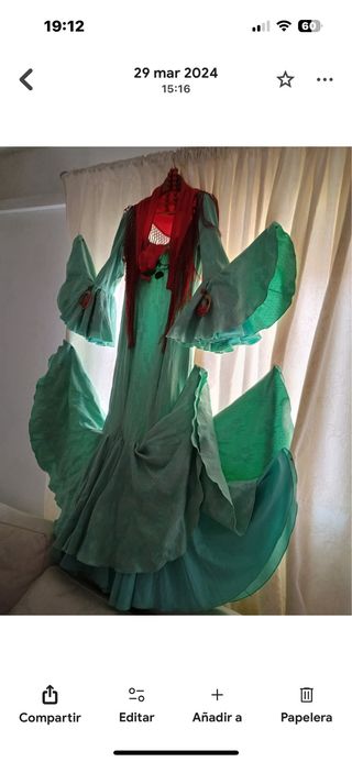 Vestido Flamenca  Verde Agua