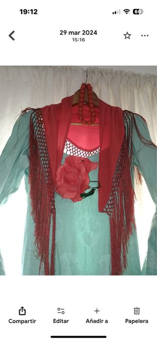 Vestido Flamenca  Verde Agua