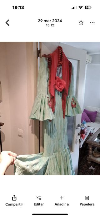 Vestido Flamenca  Verde Agua