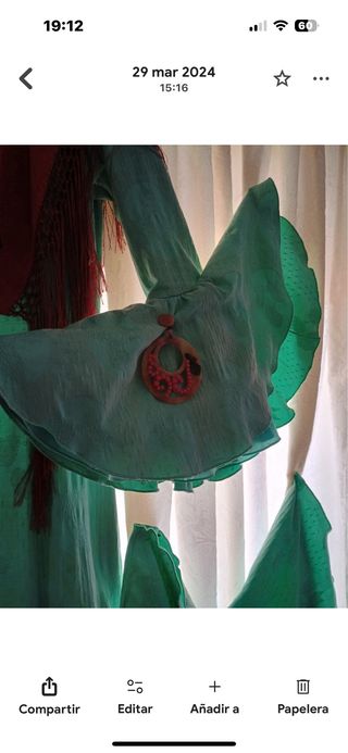 Vestido Flamenca  Verde Agua