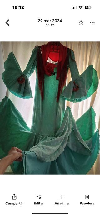 Vestido Flamenca  Verde Agua