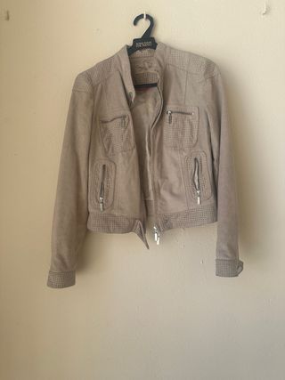 Cazadora ante beige vintage