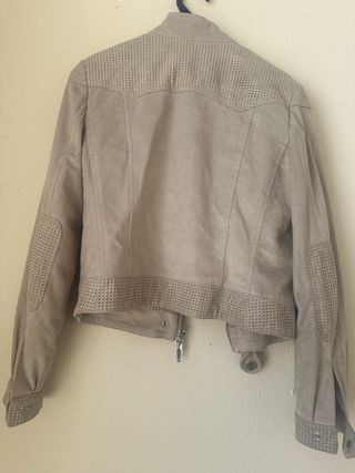 Cazadora ante beige vintage