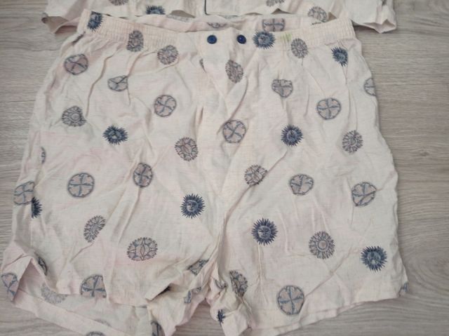 Pijama corto beige XL - multicolor