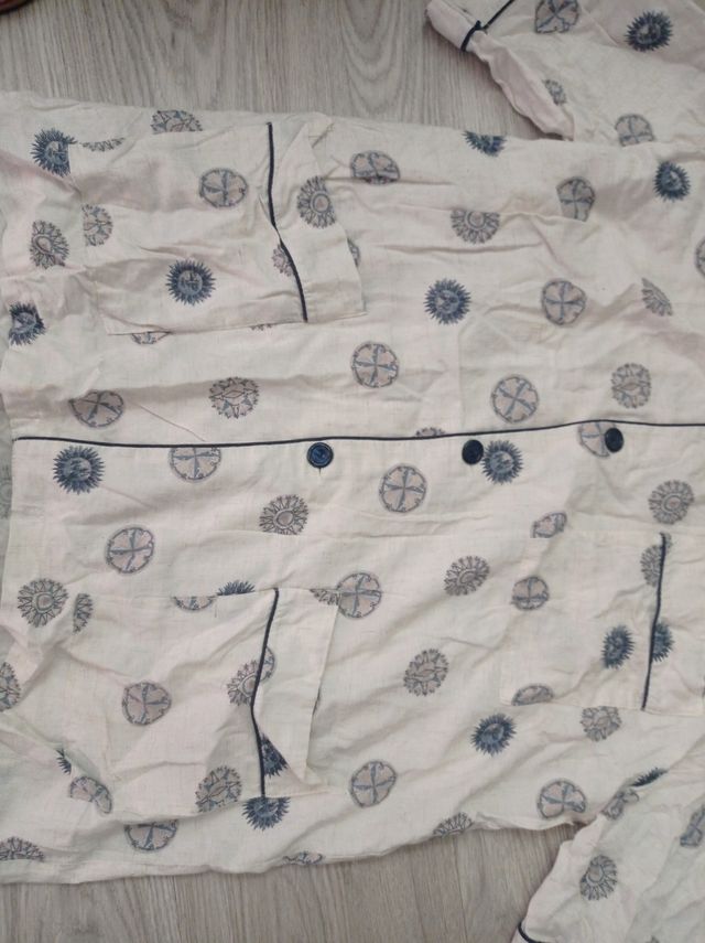 Pijama corto beige XL - multicolor