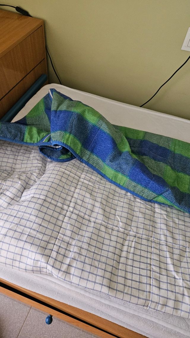 Edredón 90cm - Azul y Verde