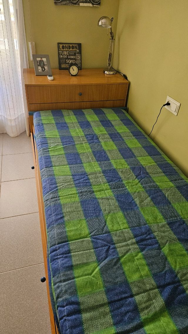 Edredón 90cm - Azul y Verde