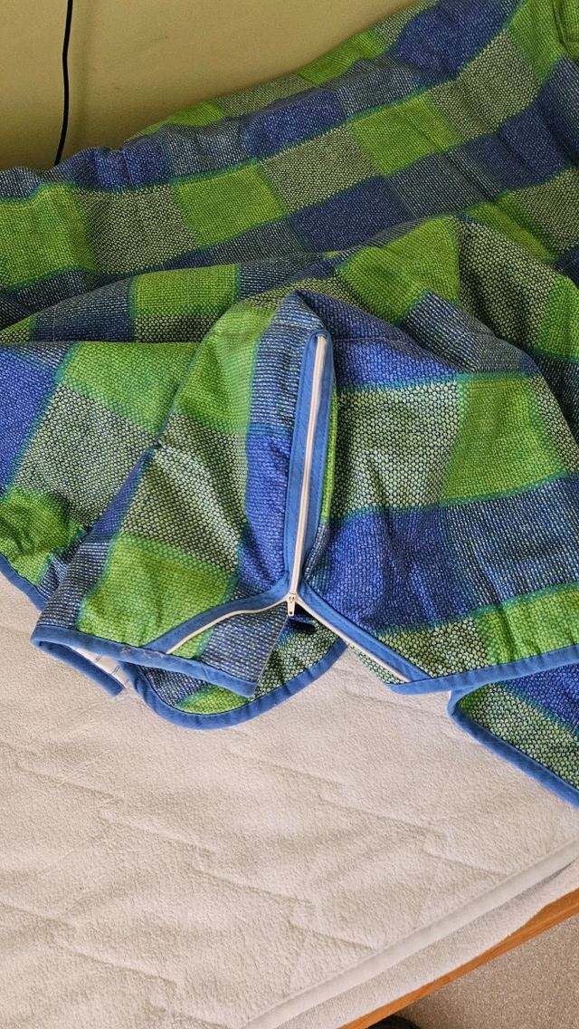 Edredón 90cm - Azul y Verde