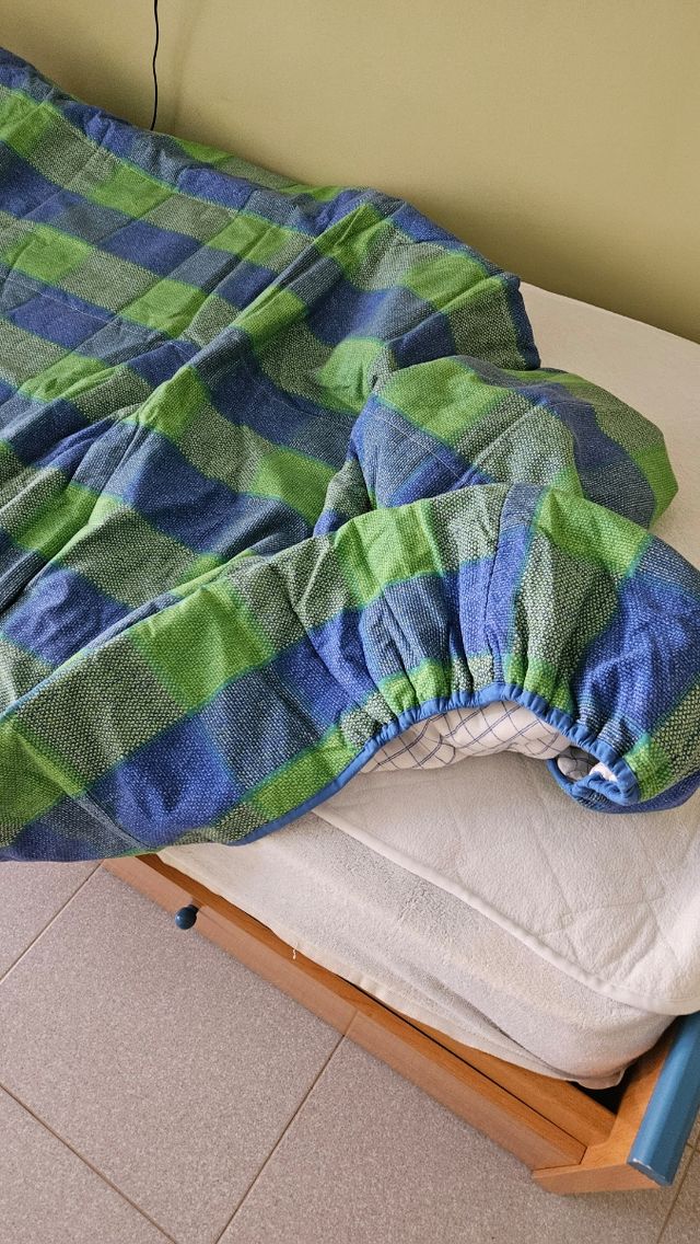 Edredón 90cm - Azul y Verde