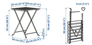 Mesa plegable balcón o terraza ikea TARNO