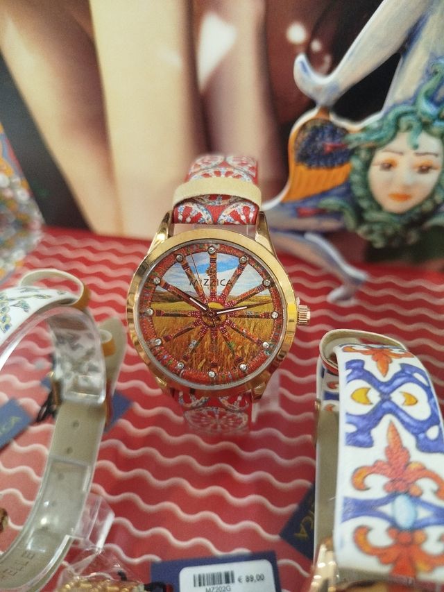 Orologio Mizzica donna - rosso e oro