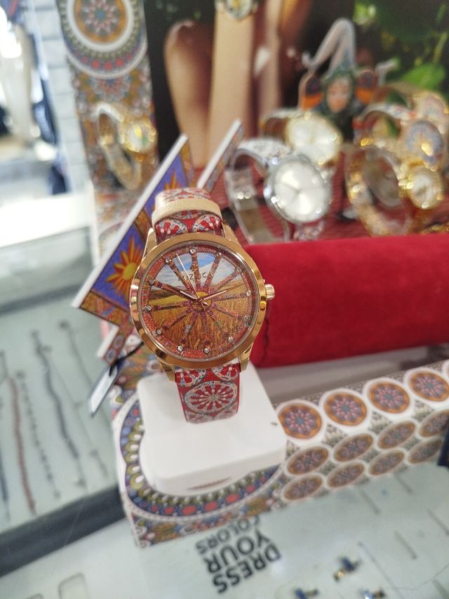 Orologio Mizzica donna - rosso e oro