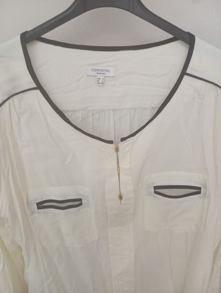 Blusa Cortefiel blanca - Talla L