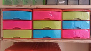 Lote 3 cajoneras de 3 cajones Multicolor