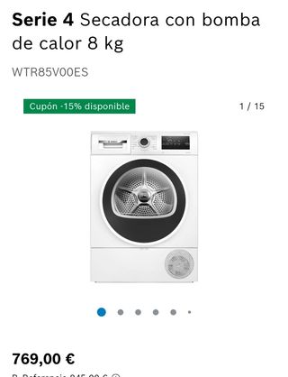 Secadora Bosch Serie 4 - Blanca