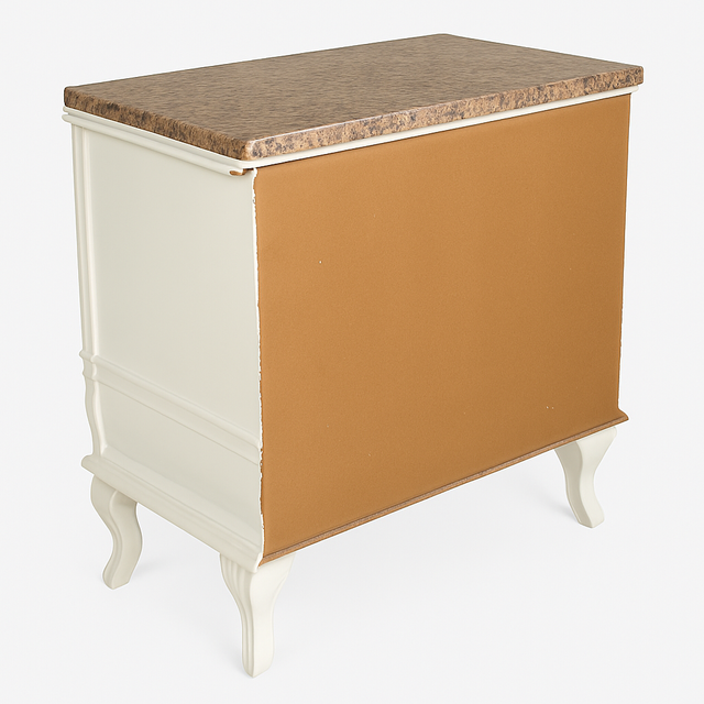 Pareja de mesitas vintage con encimera de granito