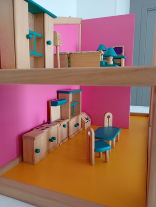 Casita Muñecas Madera
