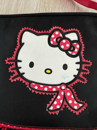 Tracolla Hello Kitty nera e rossa