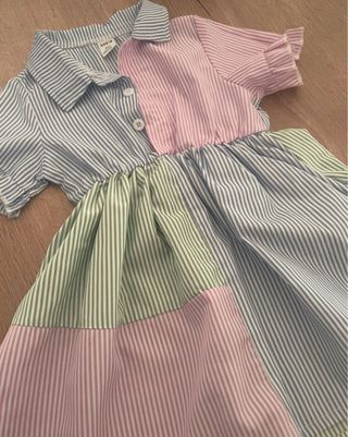 Vestito bimba righe colorate