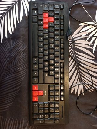 Teclado MARVO USB - Negro/Rojo