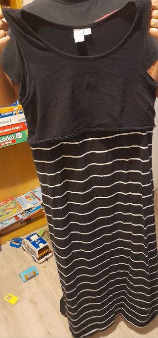 Vestito lungo premaman e allattamento M