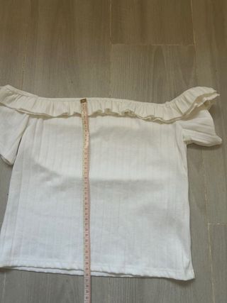Blusa blanca sin hombros