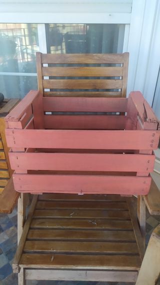Caja madera rosa - 