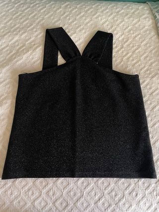 Top Sfera negro con brillos 