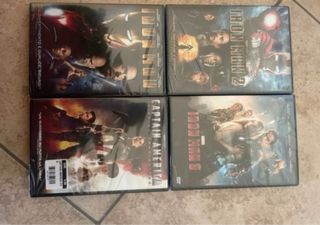 4 DVD Marvel: Iron Man, Iron Man 2, Iron Man 3, Ca