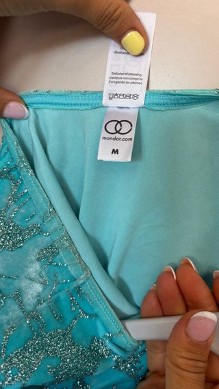 Maillot patinaje artístico turquesa