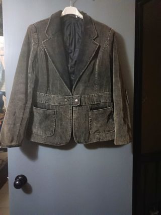 Chaqueta pana XL marrón grisáceo