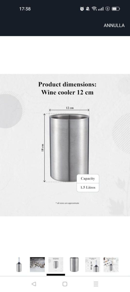 Raffredd. Vino a doppia parete - 12x20cm