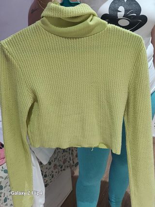 Jersey cuello alto verde