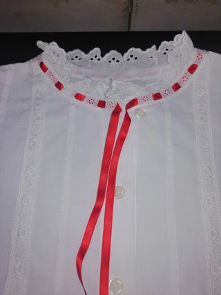 Traje espigadora blanco y negro