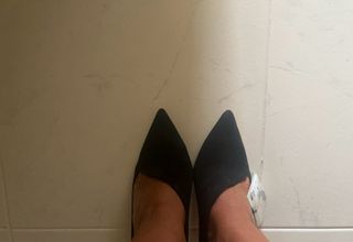 Zapatos tacón aguja negros fiesta Zara