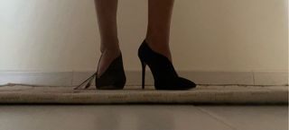 Zapatos tacón aguja negros fiesta Zara