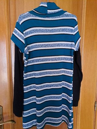 Vestido rayas azul-negro