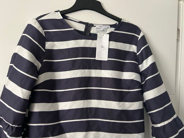 Vestido rayas azul marino-blanco