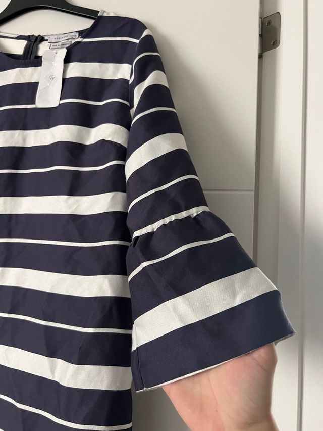 Vestido rayas azul marino-blanco