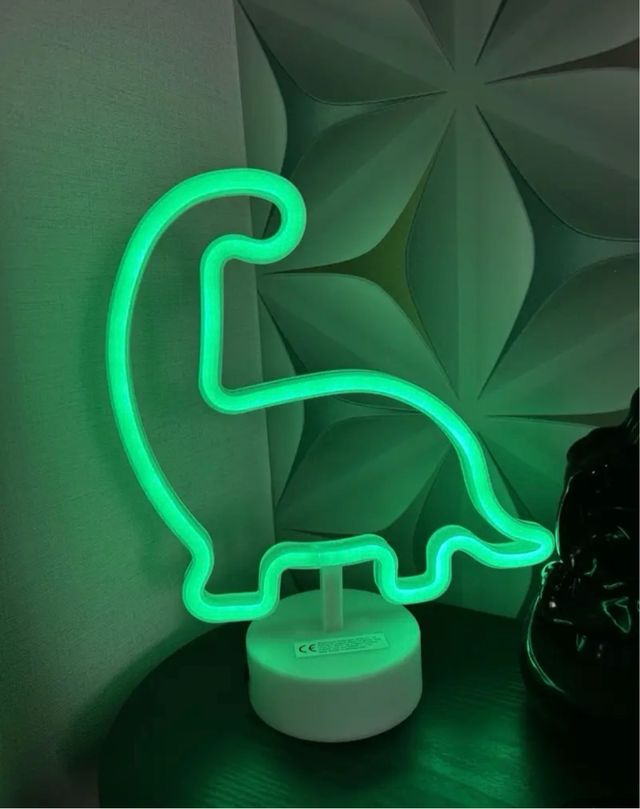 Lampada LED Dinosauro Neon Verde