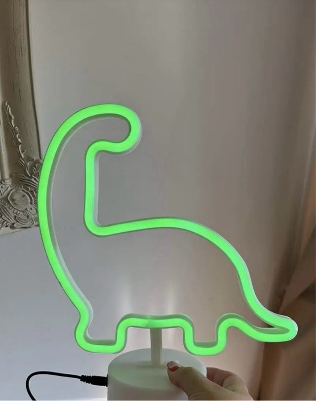 Lampada LED Dinosauro Neon Verde