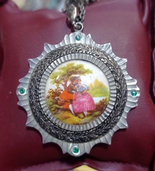 Colgante de porcelana de Limoges, Francia