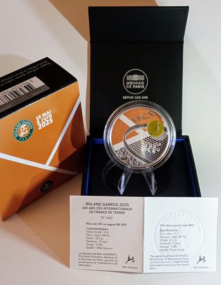 Moneda 10€ Roland Garros 2025