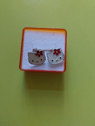 Pendientes Hello Kitty - Rojo y Blanco
