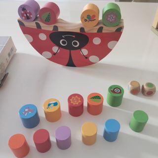 Juego equilibrio mariquita madera