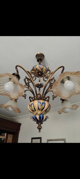 Lampara techo vintage 5 luces